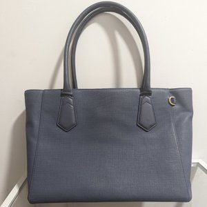 Dagne Dover Signature Tote – Ash Blue – EUC